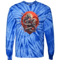 Serpents Snake Couple Rotic Idea Creative Inspiration Cute Gift Tie-Dye Long Sleeve Shirt