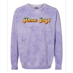 Simon Says Childhood Games From The 80s Or 90s Costume Colorblast Crewneck Sweatshirt