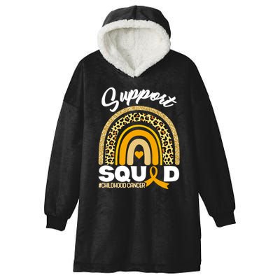 Support Squad Childhood Cancer Hooded Wearable Blanket