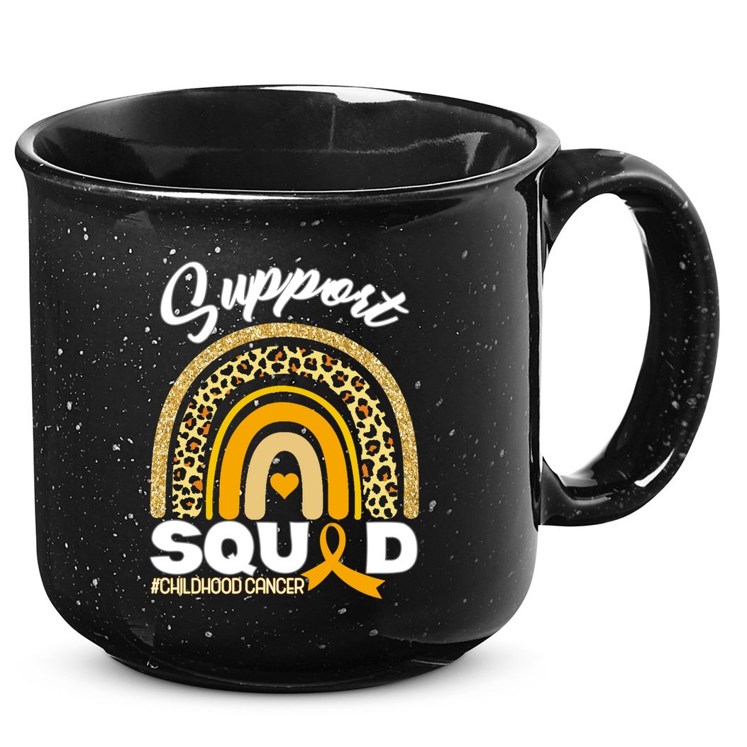 Support Squad Childhood Cancer 15oz Campfire Ceramic Mug