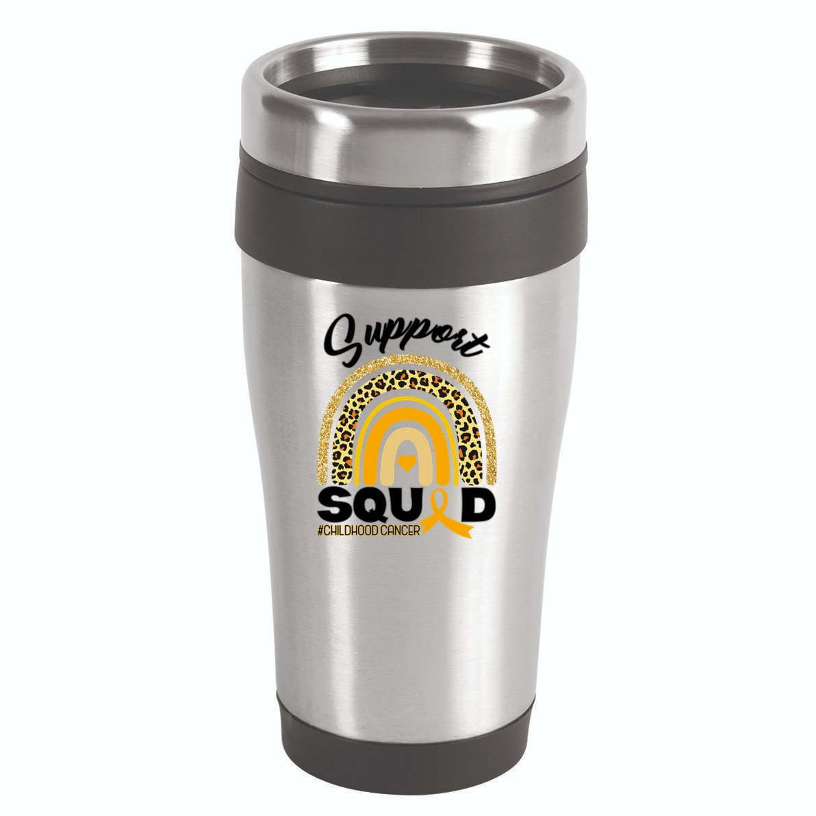 Support Squad Childhood Cancer 16oz Travel Tumbler
