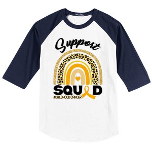 Support Squad Childhood Cancer Baseball Sleeve Shirt