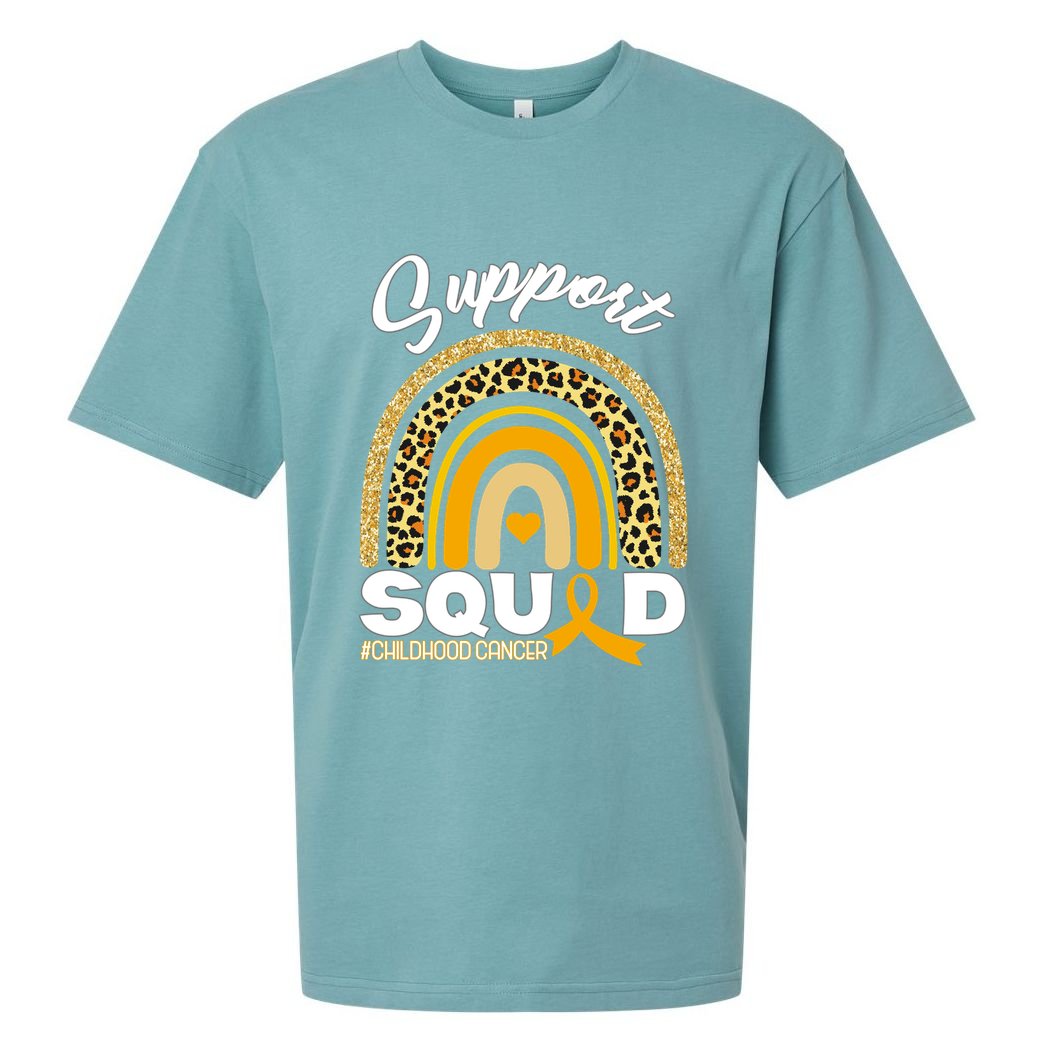 Support Squad Childhood Cancer Sueded Cloud Jersey T-Shirt
