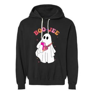 Spooky Season Cute Ghost Halloween Costume Boujee BooJee Garment-Dyed Fleece Hoodie