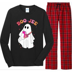 Spooky Season Cute Ghost Halloween Costume Boujee BooJee Long Sleeve Pajama Set