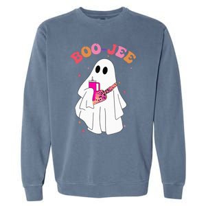 Spooky Season Cute Ghost Halloween Costume Boujee BooJee Garment-Dyed Sweatshirt