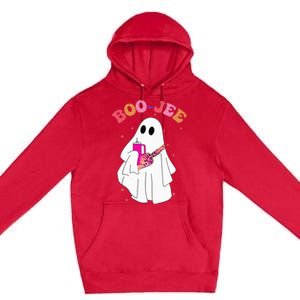 Spooky Season Cute Ghost Halloween Costume Boujee BooJee Premium Pullover Hoodie