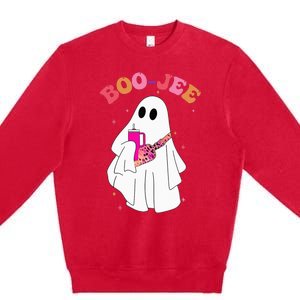 Spooky Season Cute Ghost Halloween Costume Boujee BooJee Premium Crewneck Sweatshirt