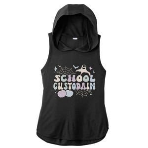 Spooky School Custodian Halloween School Janitor Cool Gift Ladies PosiCharge Tri-Blend Wicking Draft Hoodie Tank