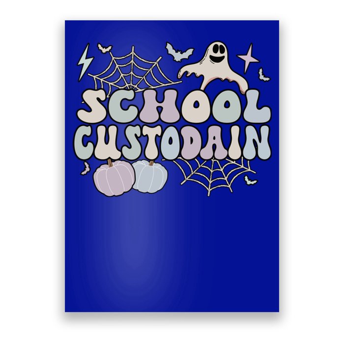 Spooky School Custodian Halloween School Janitor Cool Gift Poster