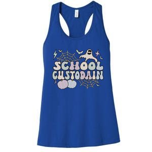 Spooky School Custodian Halloween School Janitor Cool Gift Women's Racerback Tank