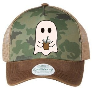 Spooky Season Cute Little Ghost Ice Coffee Halloween Costume Legacy Tie Dye Trucker Hat