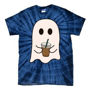 Spooky Season Cute Little Ghost Ice Coffee Halloween Costume Tie-Dye T-Shirt