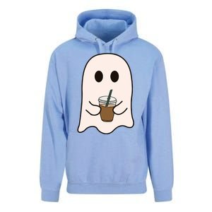 Spooky Season Cute Little Ghost Ice Coffee Halloween Costume Unisex Surf Hoodie