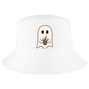 Spooky Season Cute Little Ghost Ice Coffee Halloween Costume Cool Comfort Performance Bucket Hat