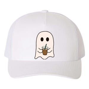 Spooky Season Cute Little Ghost Ice Coffee Halloween Costume Yupoong Adult 5-Panel Trucker Hat