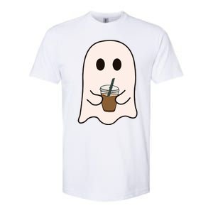 Spooky Season Cute Little Ghost Ice Coffee Halloween Costume Softstyle CVC T-Shirt