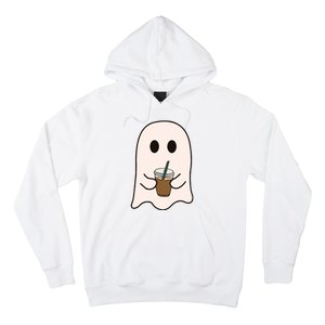 Spooky Season Cute Little Ghost Ice Coffee Halloween Costume Hoodie