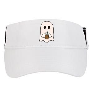 Spooky Season Cute Little Ghost Ice Coffee Halloween Costume Adult Drive Performance Visor