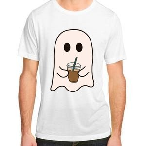 Spooky Season Cute Little Ghost Ice Coffee Halloween Costume Adult ChromaSoft Performance T-Shirt