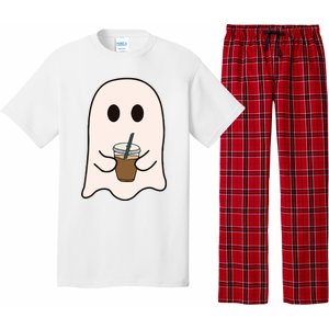 Spooky Season Cute Little Ghost Ice Coffee Halloween Costume Pajama Set