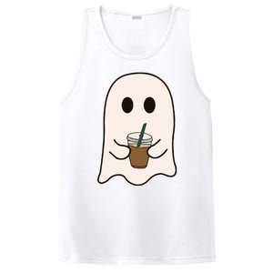 Spooky Season Cute Little Ghost Ice Coffee Halloween Costume PosiCharge Competitor Tank