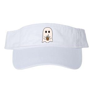 Spooky Season Cute Little Ghost Ice Coffee Halloween Costume Valucap Bio-Washed Visor