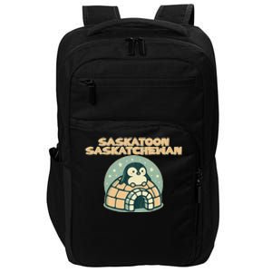 Saskatoon Saskatchewan Canada Cute Penguin Impact Tech Backpack