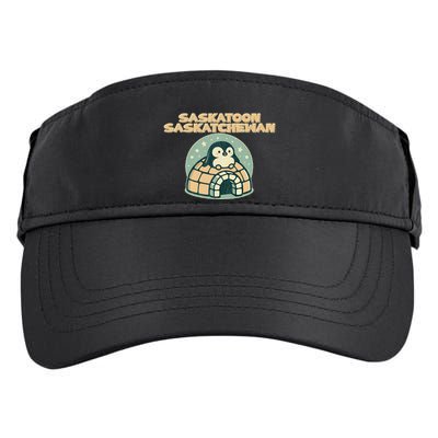 Saskatoon Saskatchewan Canada Cute Penguin Adult Drive Performance Visor