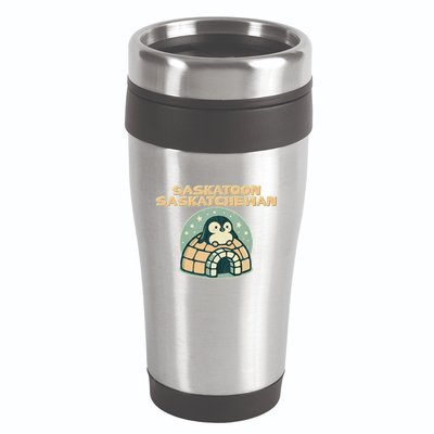 Saskatoon Saskatchewan Canada Cute Penguin 16oz Travel Tumbler