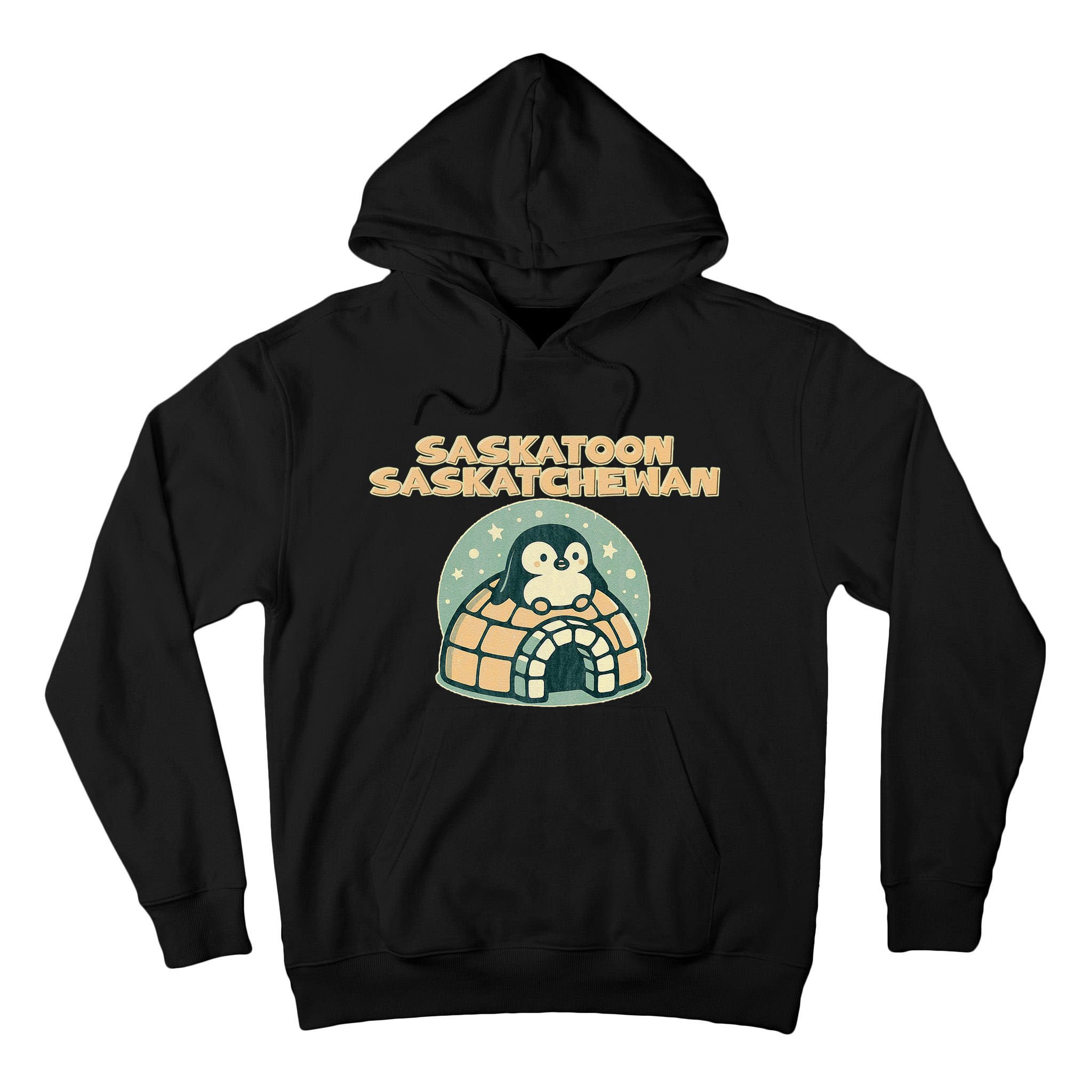Saskatoon Saskatchewan Canada Cute Penguin Tall Hoodie