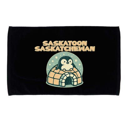 Saskatoon Saskatchewan Canada Cute Penguin Microfiber Hand Towel