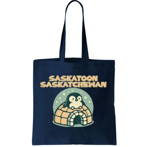 Saskatoon Saskatchewan Canada Cute Penguin Tote Bag