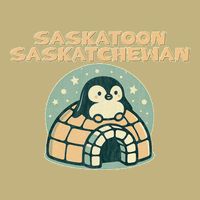 Saskatoon Saskatchewan Canada Cute Penguin Cooling Performance Crew T-Shirt
