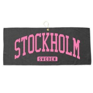 Stockholm Sweden College University Style Large Microfiber Waffle Golf Towel