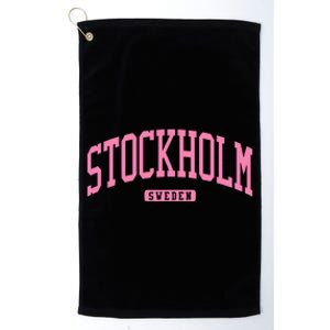 Stockholm Sweden College University Style Platinum Collection Golf Towel