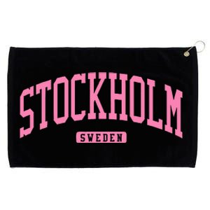 Stockholm Sweden College University Style Grommeted Golf Towel