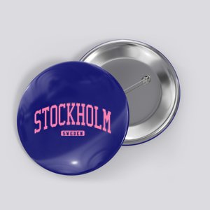 Stockholm Sweden College University Style Button