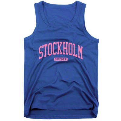 Stockholm Sweden College University Style Tank Top
