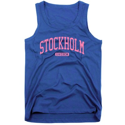 Stockholm Sweden College University Style Tank Top