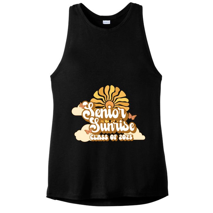 Senior Sunrise Class Of 2025 Retro Senior Ladies PosiCharge Tri-Blend Wicking Tank