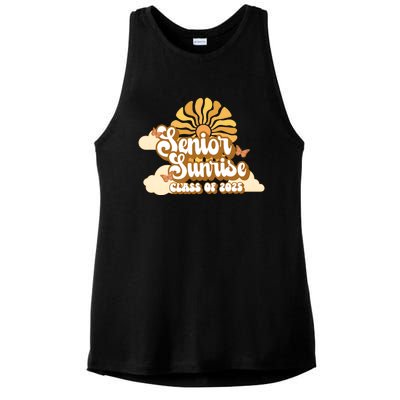 Senior Sunrise Class Of 2025 Retro Senior Ladies PosiCharge Tri-Blend Wicking Tank