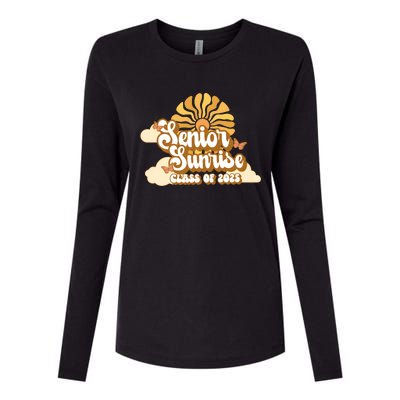 Senior Sunrise Class Of 2025 Retro Senior Womens Cotton Relaxed Long Sleeve T-Shirt