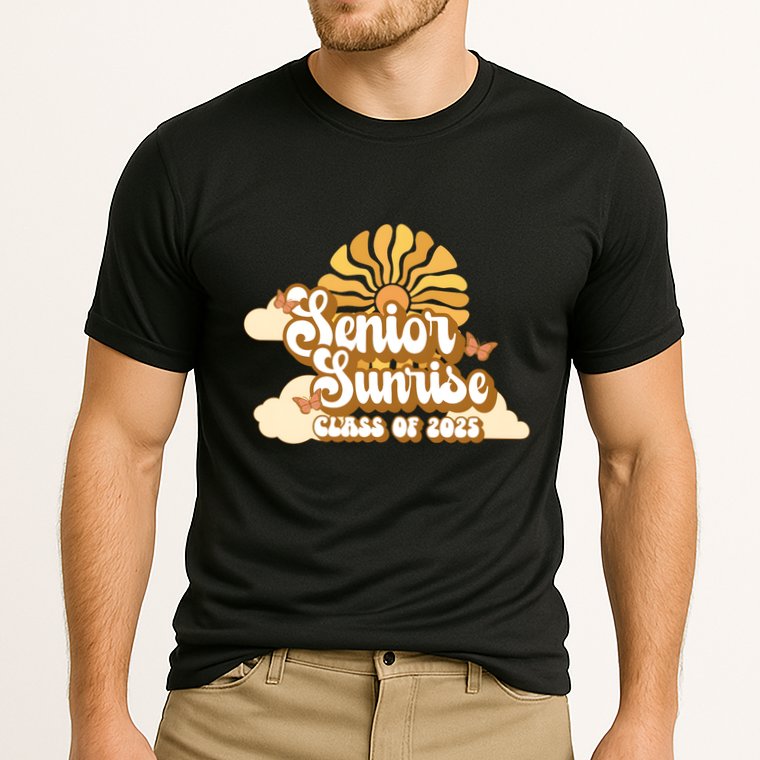 Senior Sunrise Class Of 2025 Retro Senior Cooling Performance Crew T-Shirt
