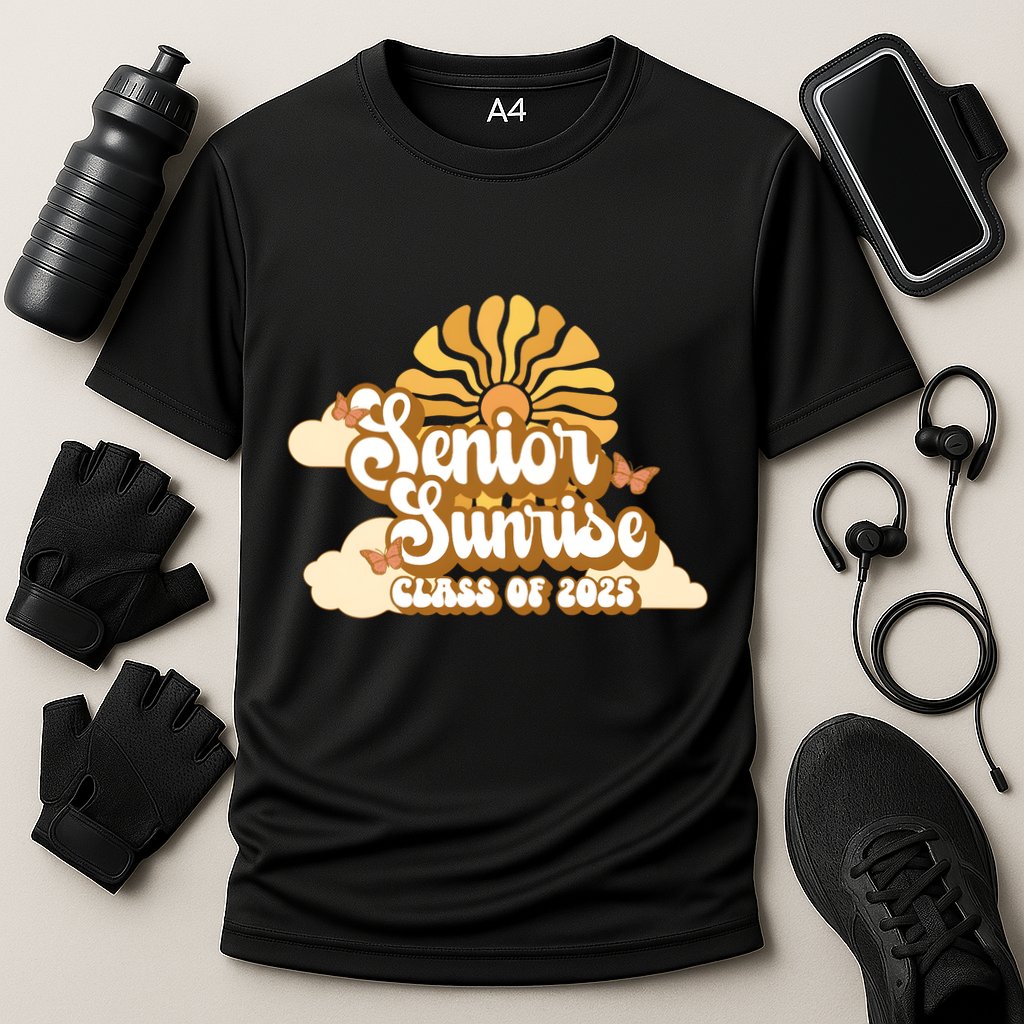 Senior Sunrise Class Of 2025 Retro Senior Cooling Performance Crew T-Shirt