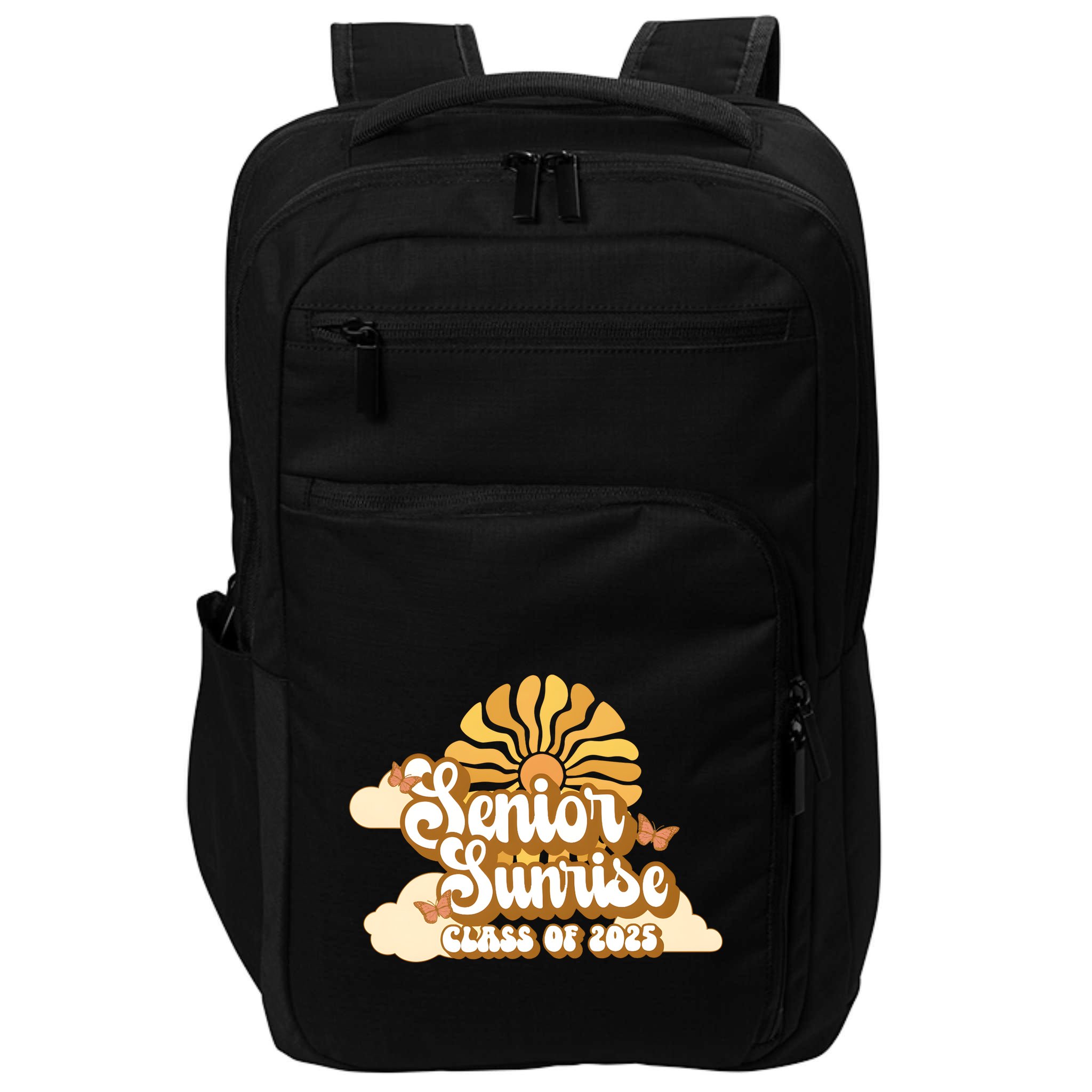 Senior Sunrise Class Of 2025 Retro Senior Impact Tech Backpack