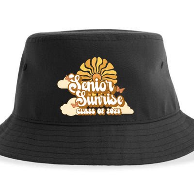 Senior Sunrise Class Of 2025 Retro Senior Sustainable Bucket Hat