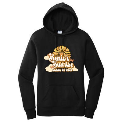 Senior Sunrise Class Of 2025 Retro Senior Women's Pullover Hoodie