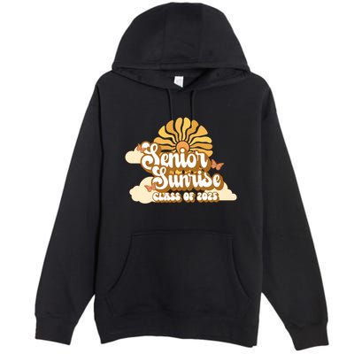 Senior Sunrise Class Of 2025 Retro Senior Premium Pullover Hoodie