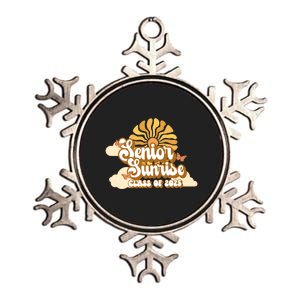 Senior Sunrise Class Of 2025 Retro Senior Metallic Star Ornament